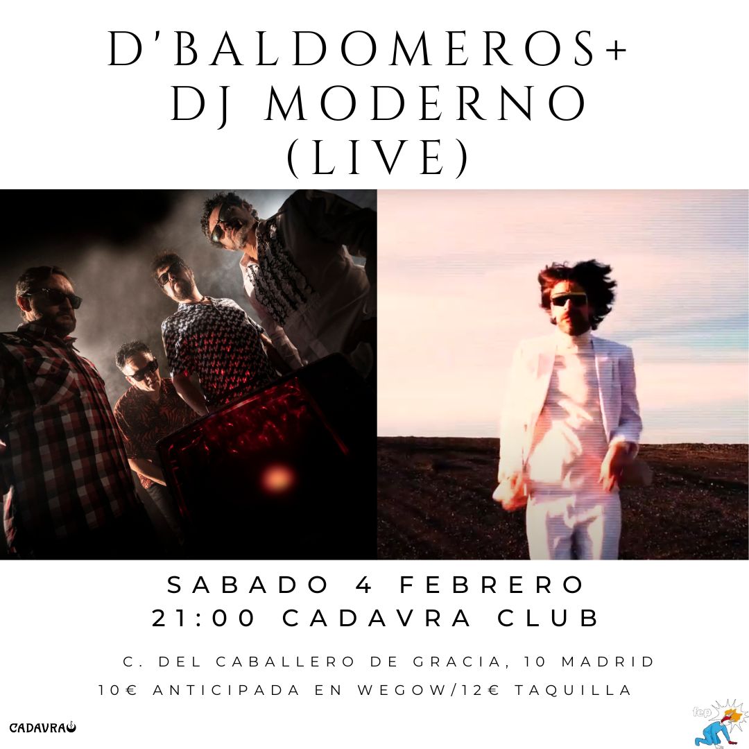 D’Baldomeros y Dj Moderno estarán presentando sus nuevos trabajos el 4 de febrero en Cadavra