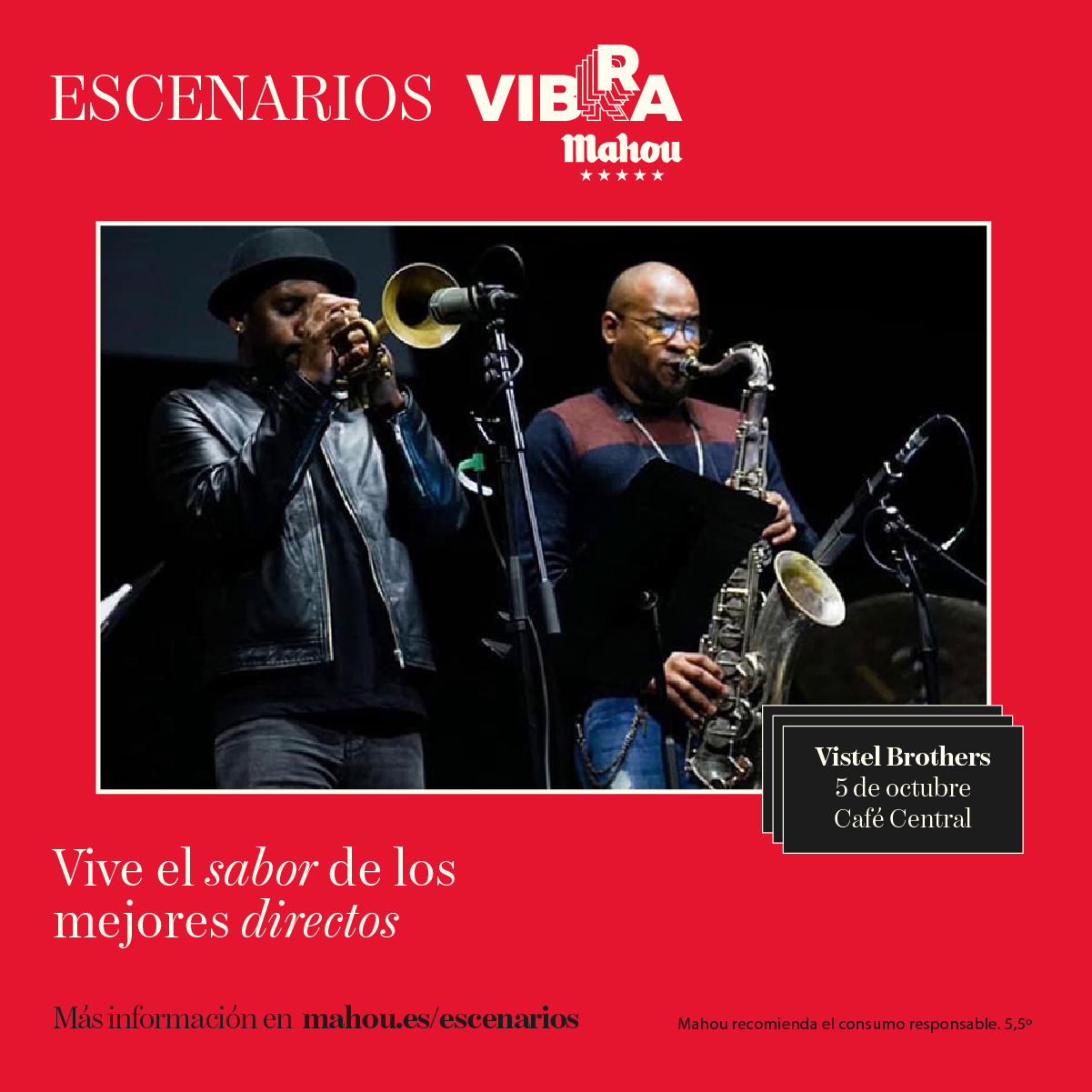 Escenarios Vibra Mahou ofrece cumbia, canción de autor, jazz, indie, pop y electrónica en sus primeros conciertos de octubre