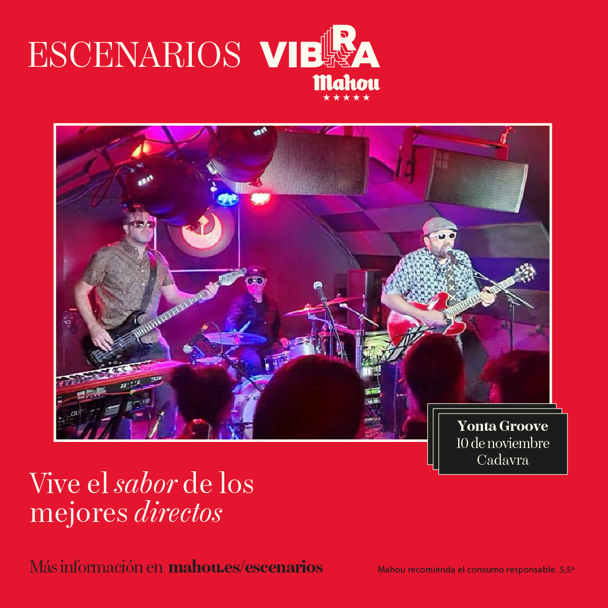 Escenarios Vibra Mahou ofrecerá un aluvión de conciertos durante el mes de noviembre