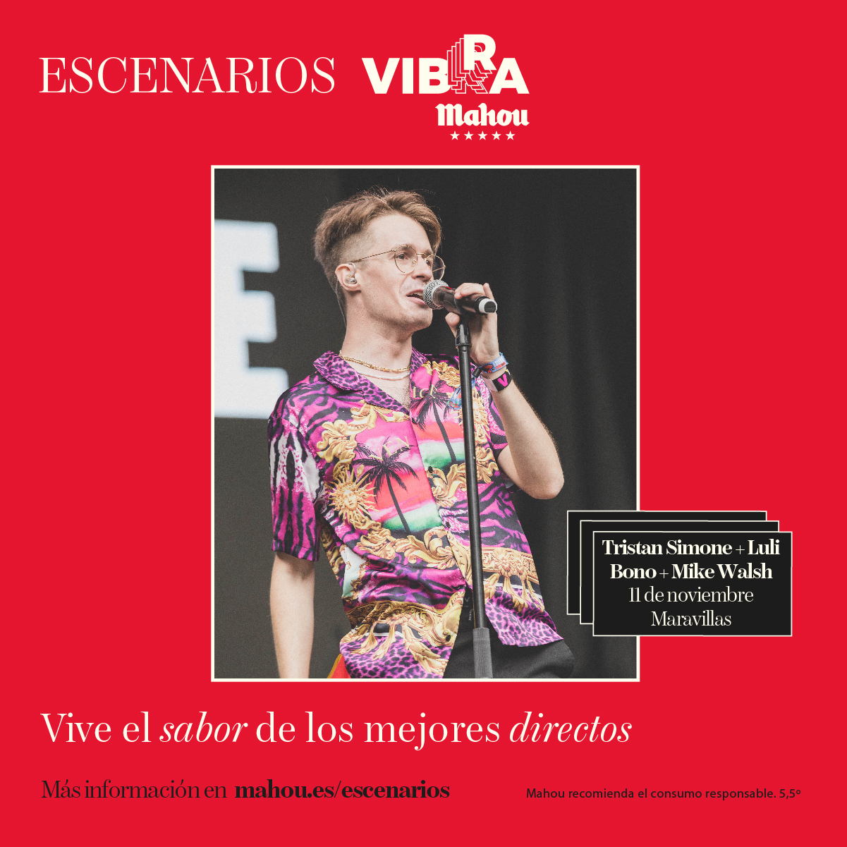 Escenarios Vibra Mahou ofrecerá un aluvión de conciertos durante el mes de noviembre