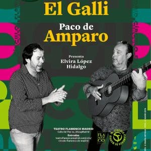 David El Galli y Paco De Amparo ofrecerán una noche de cante y toque de pura cepa en el Teatro Flamenco Madrid